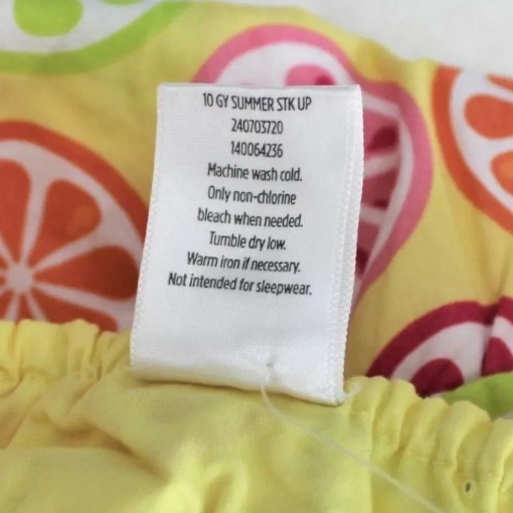 Sweet Summer Slices Girls Sundress-Backless Halter Fruit Theme Bright Colors